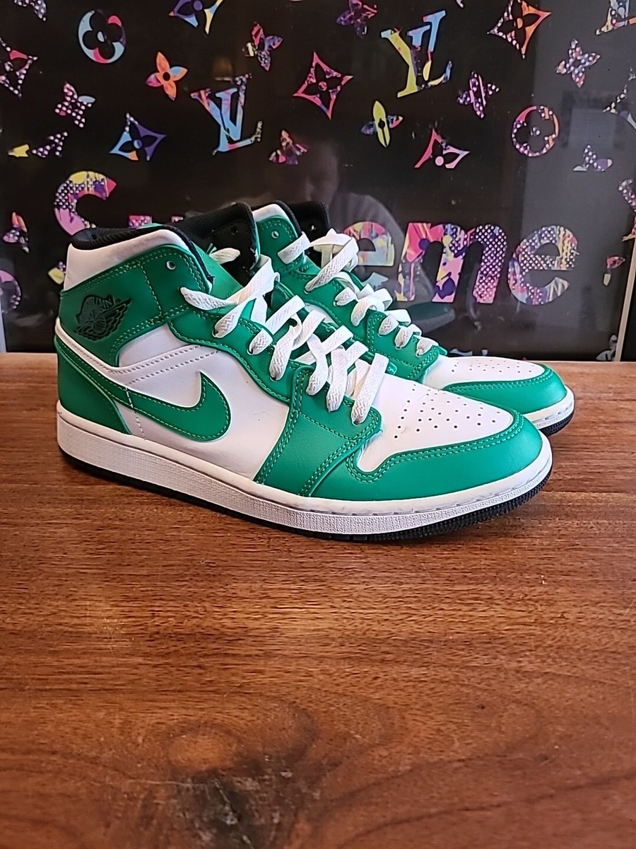 Nike Air Jordan 1 Mid Shoes Lucky Green White Black DQ8426 Nike Air Jordan 1 Mid Shoes Lucky Green White Black DQ8426