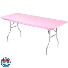 Kwik-Covers 10 Pack of Rectangular Plastic Table Covers - 6' Foot or 8' Foot ...