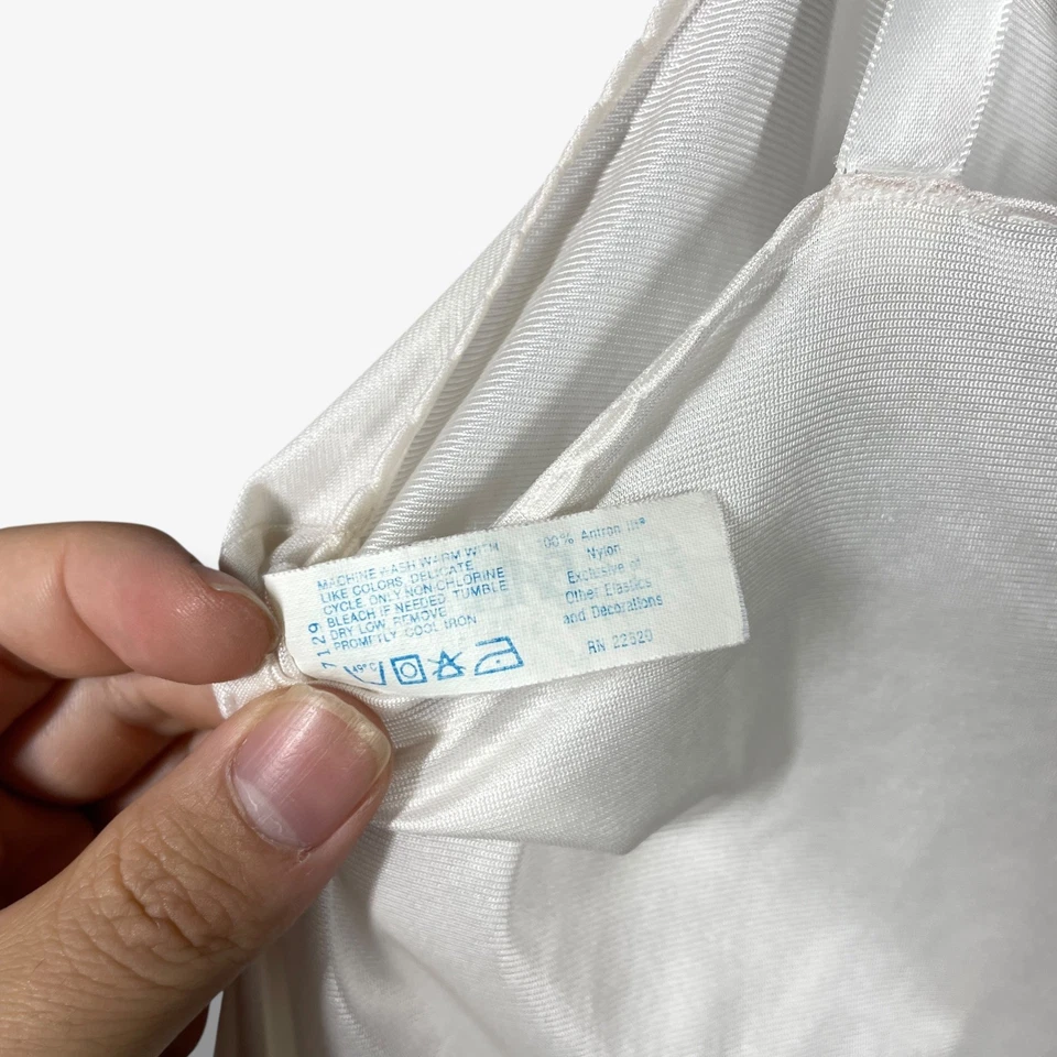 Vestido camisón vintage Bali Sip para mujer talla 32 blanco encaje ribete lencería Foto 4 de 4