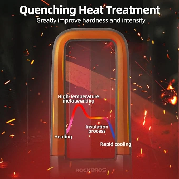 ROCKBROS Heavy Duty Anti Theft Bike U Lock w/Cable (Max 22.5MM+Mounting Bracket) - Image 3 of 4