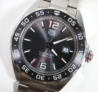 TAG Heuer Formula 1 Calibre 5 Automatic Grey Dial Watch WAZ2011 w/ Box EXCELLENT