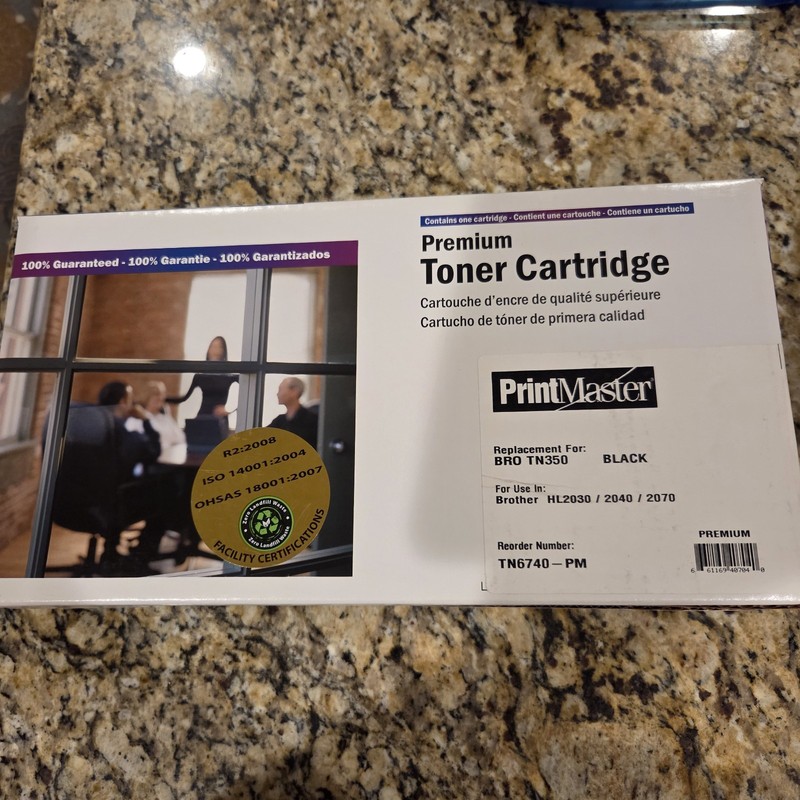 Toner Cartridge Black Premium Brother TN350 Compatible Laser Toner NIB