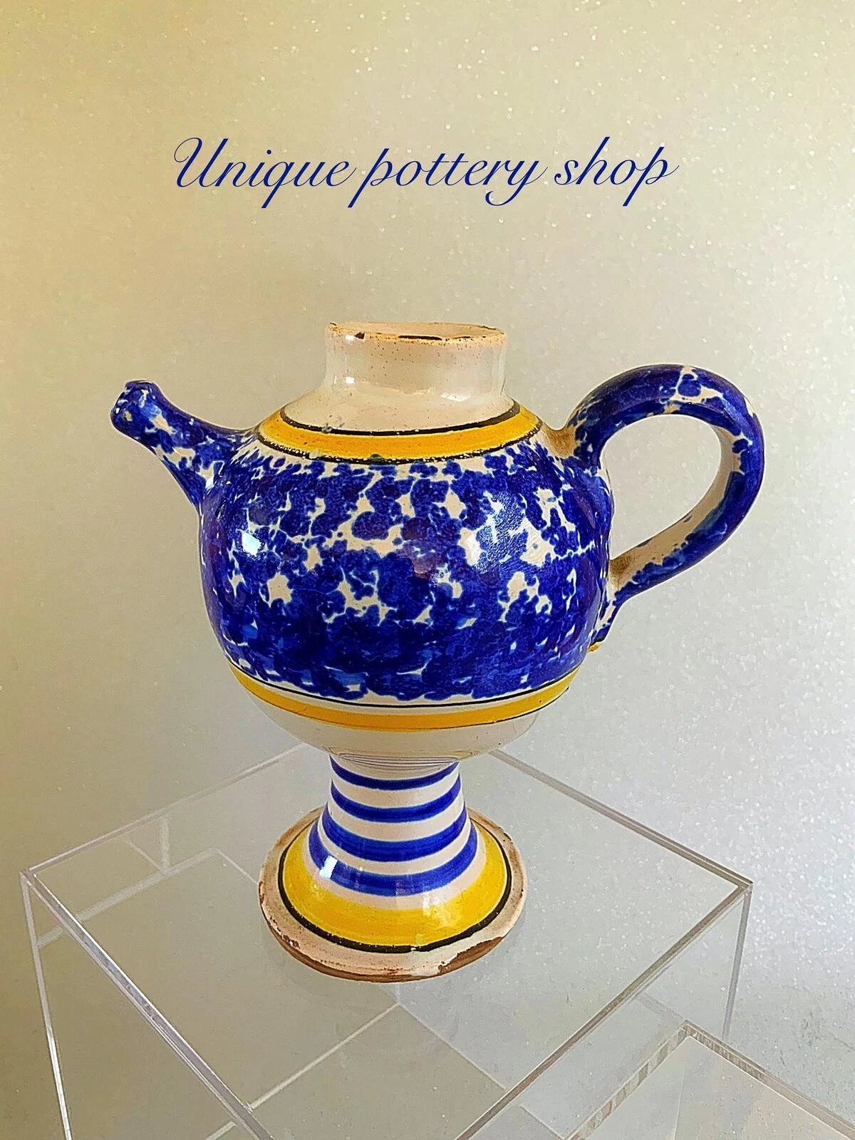 An awesome Italian sponge ware majolica, ceramic baby feeder
Opens in a new window or tab