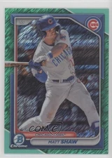 2024 Bowman Chrome Prospects Aqua Shimmer Refractor 2/125 Matt Shaw #BCP-30 10no