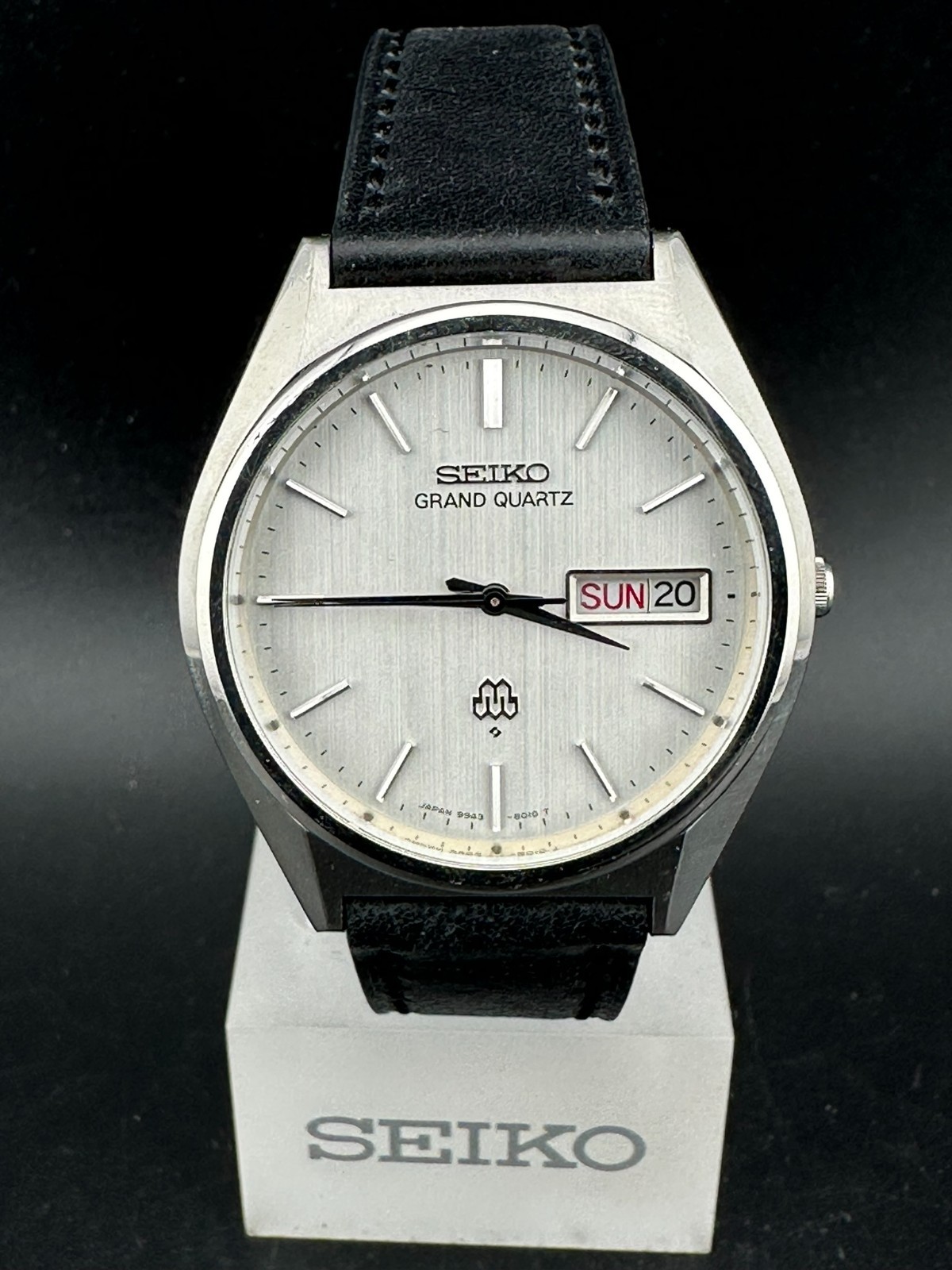 1979 Seiko Grand Quartz Men's Silver Day Date Eng/Kanji Quartz 36mm 9943-8010
