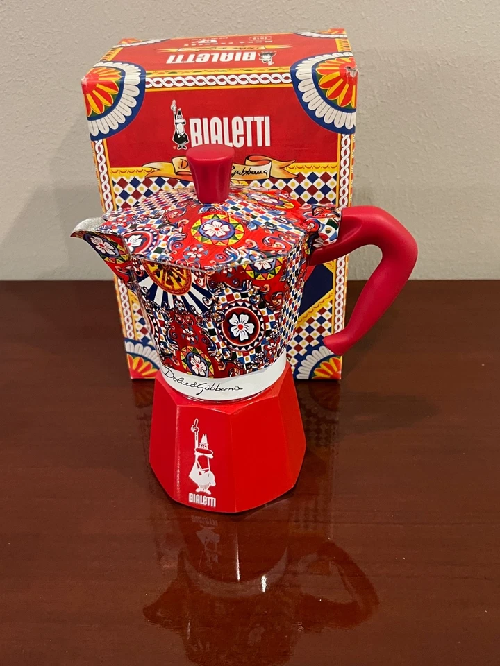 Bialetti Dolce & Gabbana Moka Expresso 6 tazas D&G aluminio estufa cafetera superior Foto 4 de 4