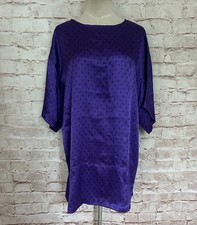 Victoria secret gold label NEW vintage Sleep Night shirt small Purple Dot