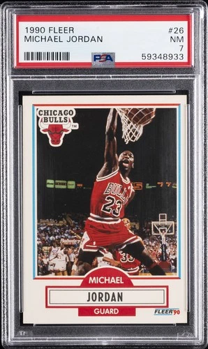1990 FLEER #26 MICHAEL JORDAN PSA 7