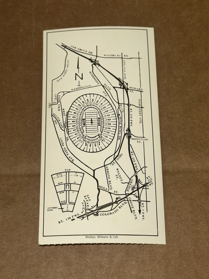 Boleto de temporada del juego de fútbol americano Rose Bowl 1994 Pasadena Wisconsin UCLA Foto 2 de 4