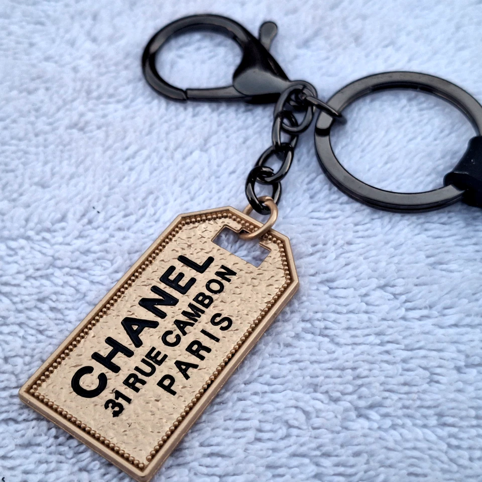 Handmade Keychain Keyring Charm Purse Handbag Bag Flat Gold for your Chanel bag - Image 4 of 4
