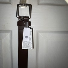 GAP Bonded Leather Brown Silver Buckle Classic Belt NWT 39  New With Tag