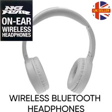 Wireless Bluetooth Headphones, No Fear Headset,On-Ear  18hours Battery White NEW