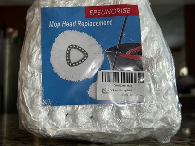 4 Pack Spin Mop Head Replacements for O-Cedar EasyWring Triangle System