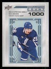 2022-23 Upper Deck Population Count 1000 #PC43 Nick Abruzzese