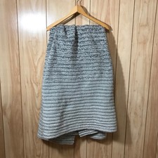 Soft Thick Shades of Gray Handmade Crocheted Blanket by Dawny