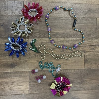 Mardi Gras Krewe Muses NYX Parade Throws Shoes Purses Stiletto Beads Bracelets