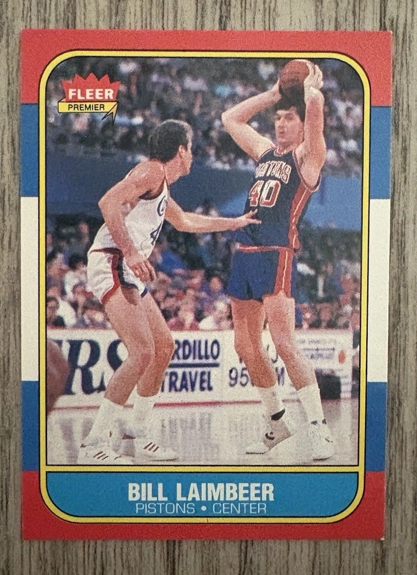 1986-87 Fleer #61 Bill Laimbeer Detroit Pistons