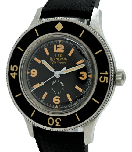 1960's Blancpain 41mm Men's Vintage LIP (50) Fifty Fathoms Incabloc Dive Watch!