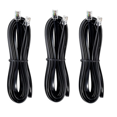 RJ12 Cable Phone Cord RJ12 6P6C Male to Male Straight Wired for Both Data and Vo
