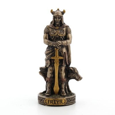 Veronese Design Norse Gods Miniature Figurine (Freyr, Bronze)