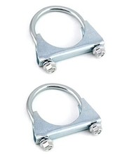 U-Bolt Muffler Tip Exhaust Hook OD 2Pcs Stainless Steel 2-1/4" 2 Pack