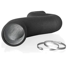 Flexible 4-Inch Aluminum Ducting, Heavy-Duty Four-Layer Protection, 8-Feet Lo...