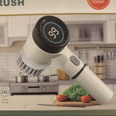 #ad Cordless Electric Spin Scrubber 3 Speed Power Cleaning Brush w Battery Display $25.00