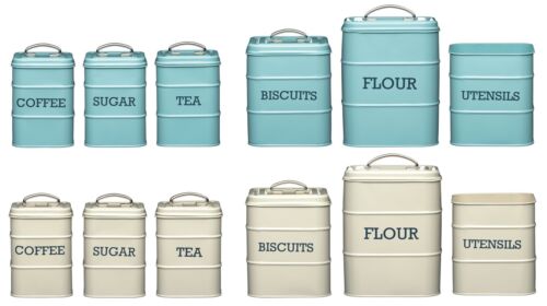 Kitchen Craft Living Nostalgia Coffee Sugar Tea Biscuit Flour Utensil Tin Pot - Bild 1 von 5