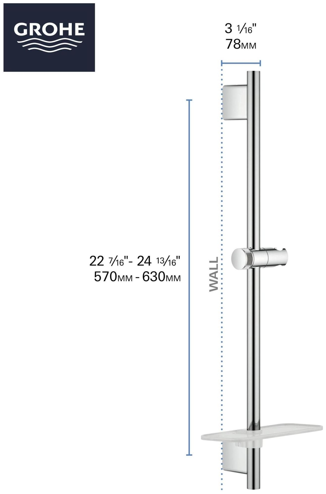 Grohe 266022430 Shower Components Bath and Shower Accessories for