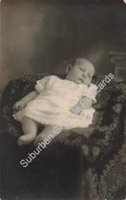 Postcard RPPC c1910 Portrait Willis Woodrow Winders Age 2 Months Dress in White