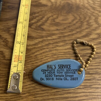 Vintage Keychain -Hal's Auto Service , If Found Return to ... 3230 temple street