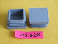 2 x Lamellenstopfen f&uuml;r Rechteckrohr grau 35 x 35 mm Abdeckkappen Endkappe PE