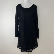 Exhilaration Womans Dress Size XXL Black Lace Lined NWT