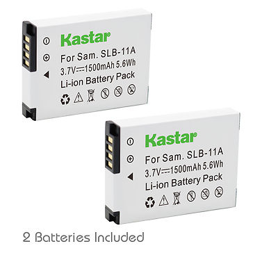 2x Kastar Battery for Samsung SLB-11A ST5500 TL240 TL320 TL350 TL500