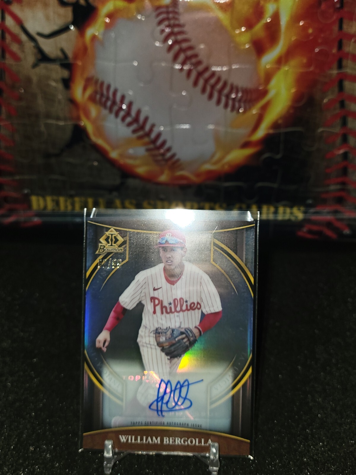 2023 Bowman Chrome William Bergolla Invicta Auto 62/99 BI-23 Phillies