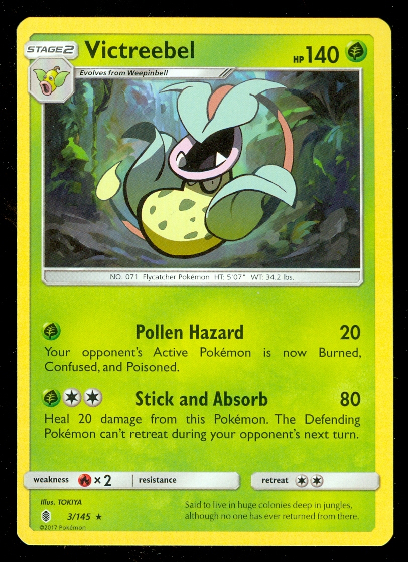 Pokemon VICTREEBEL 3/145 - Guardians Rising RARE - - MINT!