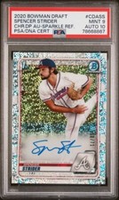 2020 Bowman Chrome Draft Autographs Sparkle Refractors Spencer Strider
