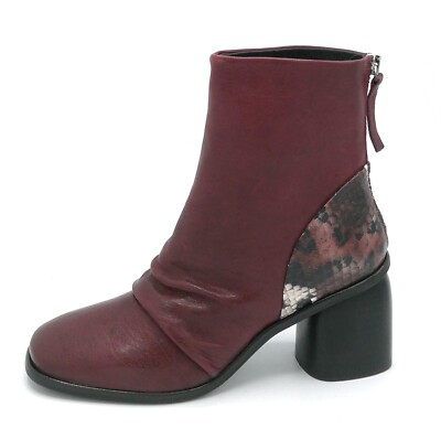 Mat 20 Z5950 stivaletto pelle vinaccia pitonato cerniera post