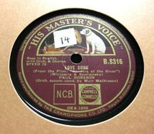 PAUL ROBESON Love Song / Canoe Song HMV B.8316 (317)