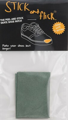 Stick and Flick Patches -Light Green -Suede - Skate Shoe Repair Stick & Flick