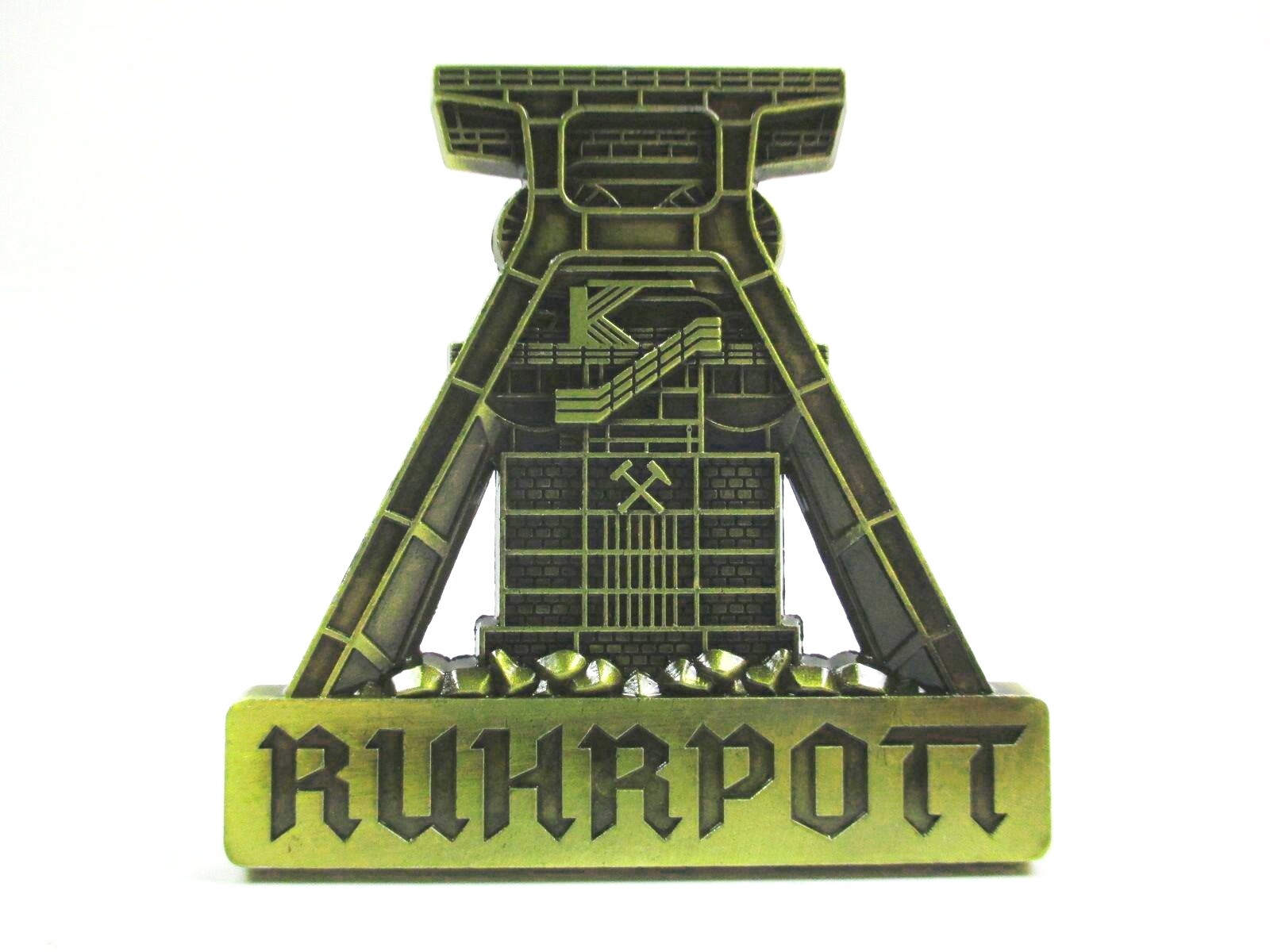 Ruhrpott magnet metal conveyor tower colliery coal mining 7 cm souvenir Germa...