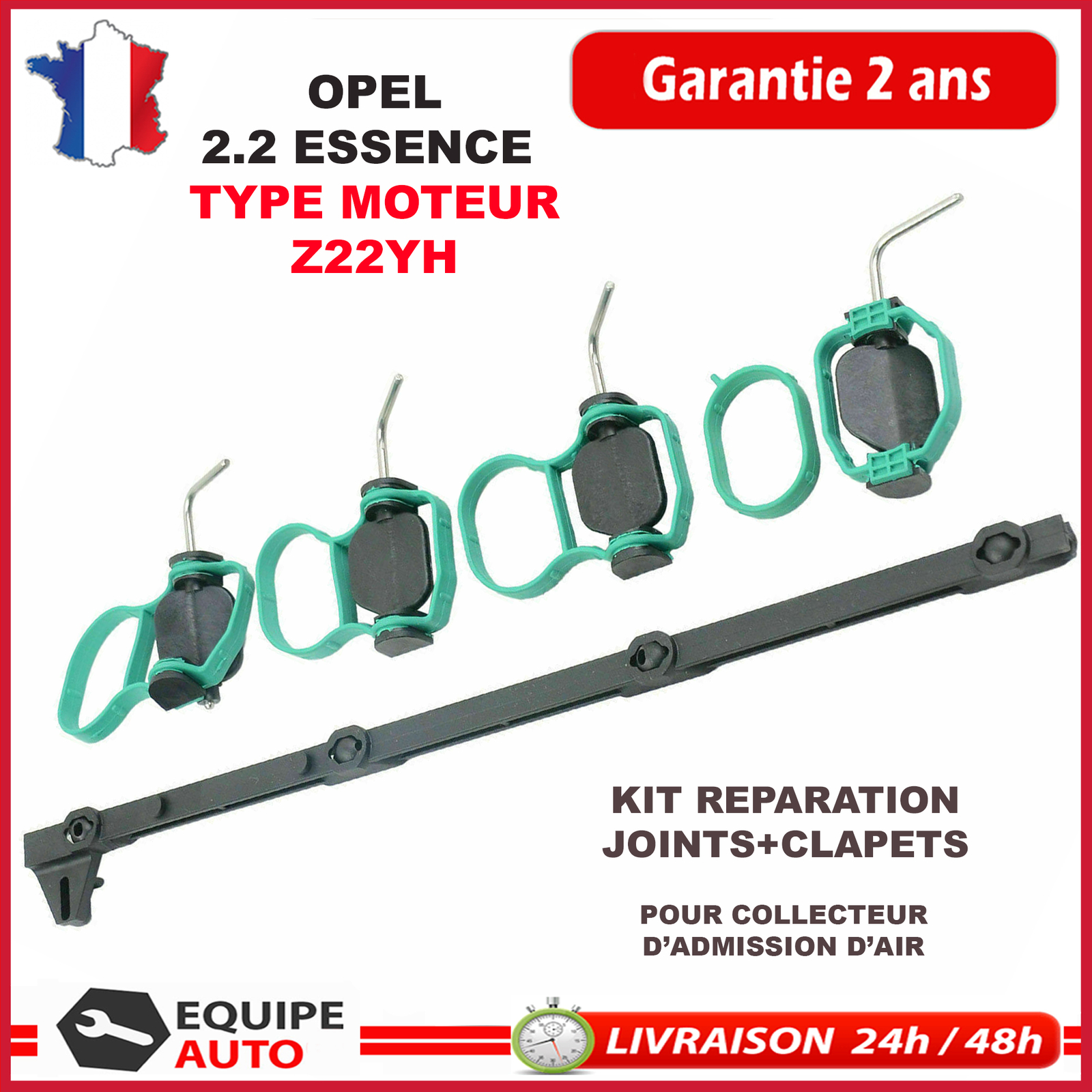 4 Joints de Collecteur d'Admission 2.2i 16V pour Moteur Essence 93171601