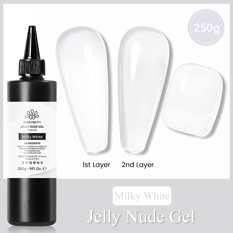 BORN PRETTY Jelly Nude Gel Nagellack 10ml Translucent Soak Off UV Nagellacke - Bild 75 von 157