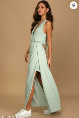 green emerald velvet dress Cali1850 Women's Xs~xl Lined Tiered Sleeveless Linen Flare Maxi Dress with Adjustable Spaghetti Strap