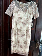 Adrianna Papell NWT Embroidered Cocktail Dress Size 4