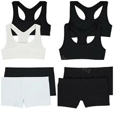 GIRLS 2 PACK CROP TOP SEAM