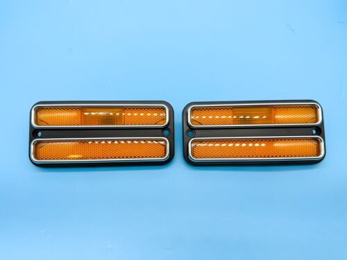 New Front & Rear Deluxe Side Marker Light Set W/ Trim For 68-72 Chevrolet C10 - Foto 1 di 5