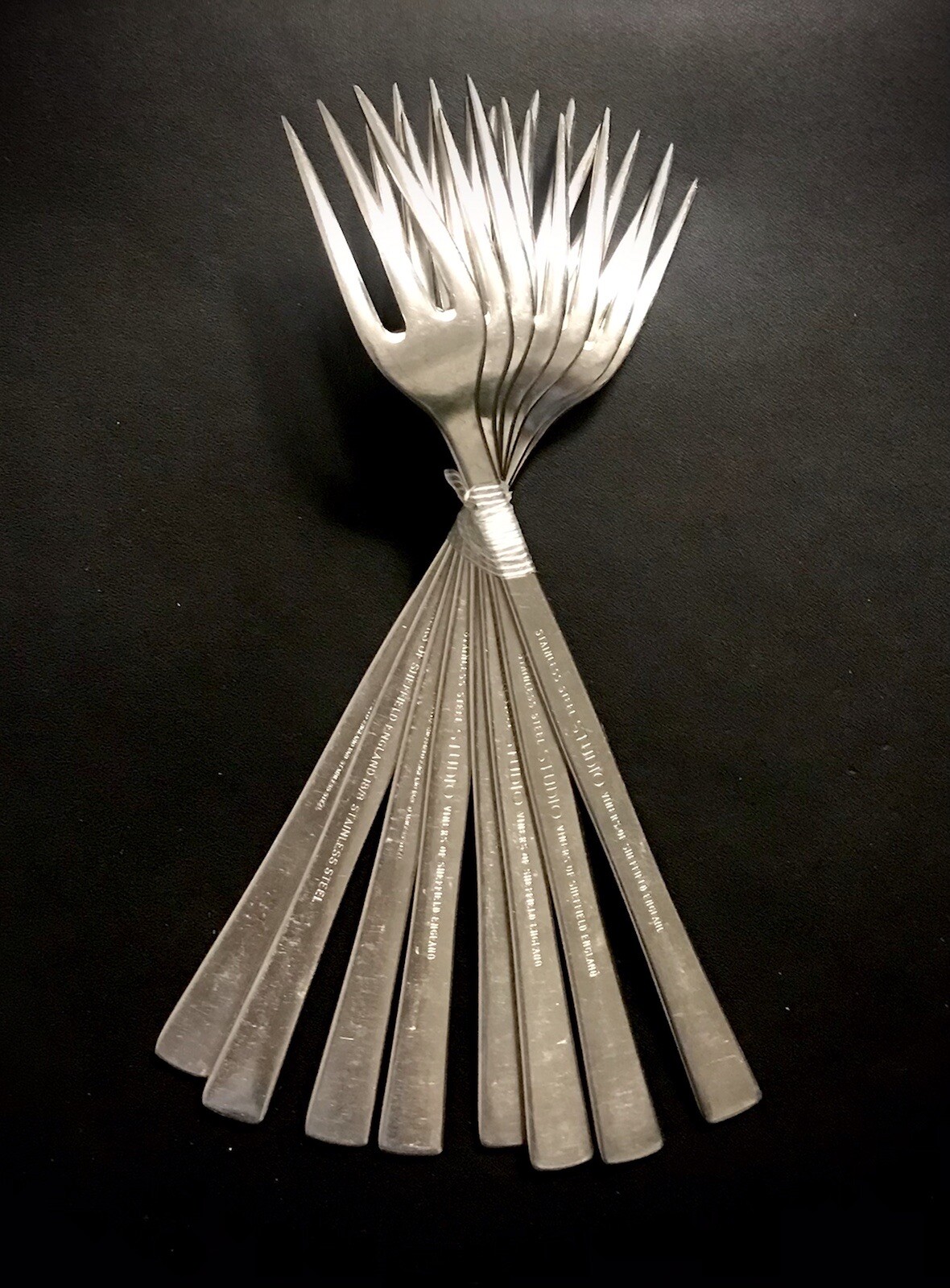 Vintage Viners Of SHEFFIELD Gerald Benney Cutlery Forks Set Of 8 England