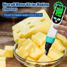 New Food PH Tester High Accuracy Meat Cheese Dough PH Meter Detector Kit