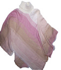 Knit Shawl WrapSweater Poncho Womens Cozy Soft Pink Tan Tones Tahari Designer — photo 3